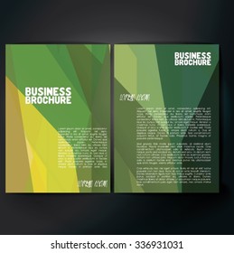 Vector brochure template design, A4 size with colorful polygonal pattern. Professional business flyer template or corporate banner design, can be use for publishing, print and presentation. 