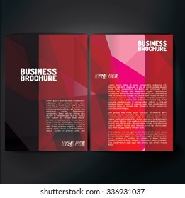 Vector brochure template design, A4 size with colorful polygonal pattern. Professional business flyer template or corporate banner design, can be use for publishing, print and presentation. 