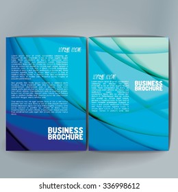 Vector brochure template design, A4 size with colorful wavy polygonal pattern. Professional business flyer template or corporate banner design, can be use for publishing, print and presentation. 