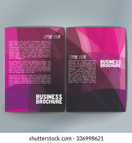 Vector brochure template design, A4 size with colorful wavy polygonal pattern. Professional business flyer template or corporate banner design, can be use for publishing, print and presentation. 