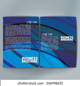 Vector brochure template design, A4 size with colorful wavy polygonal pattern. Professional business flyer template or corporate banner design, can be use for publishing, print and presentation. 