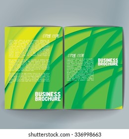 Vector brochure template design, A4 size with colorful wavy polygonal pattern. Professional business flyer template or corporate banner design, can be use for publishing, print and presentation. 