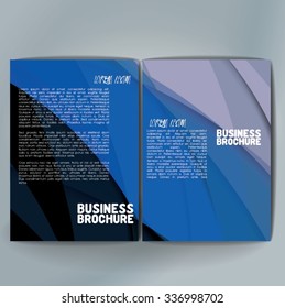 Vector brochure template design, A4 size with colorful wavy polygonal pattern. Professional business flyer template or corporate banner design, can be use for publishing, print and presentation. 