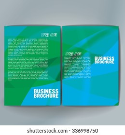 Vector brochure template design, A4 size with colorful wavy polygonal pattern. Professional business flyer template or corporate banner design, can be use for publishing, print and presentation. 