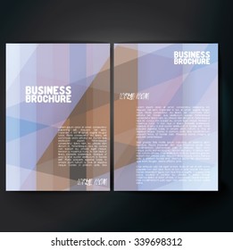 Vector brochure template design, A4 size with colorful polygonal pattern. Professional business flyer template or corporate banner design, can be use for publishing, print and presentation. 