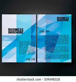 Vector brochure template design, A4 size with colorful polygonal pattern. Professional business flyer template or corporate banner design, can be use for publishing, print and presentation. 