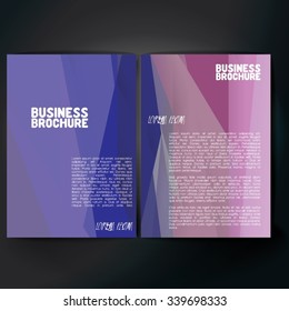 Vector brochure template design, A4 size with colorful polygonal pattern. Professional business flyer template or corporate banner design, can be use for publishing, print and presentation. 