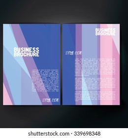 Vector brochure template design, A4 size with colorful polygonal pattern. Professional business flyer template or corporate banner design, can be use for publishing, print and presentation. 