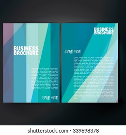 Vector brochure template design, A4 size with colorful polygonal pattern. Professional business flyer template or corporate banner design, can be use for publishing, print and presentation. 