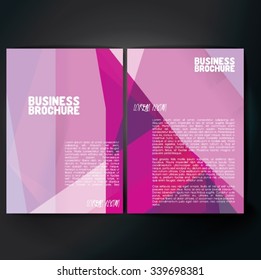 Vector brochure template design, A4 size with colorful polygonal pattern. Professional business flyer template or corporate banner design, can be use for publishing, print and presentation. 