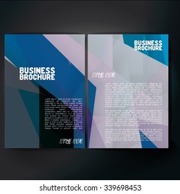 Vector brochure template design, A4 size with colorful polygonal pattern. Professional business flyer template or corporate banner design, can be use for publishing, print and presentation. 