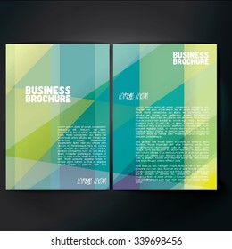 Vector brochure template design, A4 size with colorful polygonal pattern. Professional business flyer template or corporate banner design, can be use for publishing, print and presentation. 