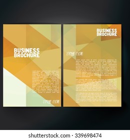 Vector brochure template design, A4 size with colorful polygonal pattern. Professional business flyer template or corporate banner design, can be use for publishing, print and presentation. 