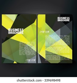 Vector brochure template design, A4 size with colorful polygonal pattern. Professional business flyer template or corporate banner design, can be use for publishing, print and presentation. 