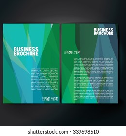 Vector brochure template design, A4 size with colorful polygonal pattern. Professional business flyer template or corporate banner design, can be use for publishing, print and presentation. 