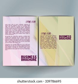 Vector brochure template design, A4 size with colorful wavy polygonal pattern. Professional business flyer template or corporate banner design, can be use for publishing, print and presentation. 