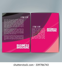 Vector brochure template design, A4 size with colorful wavy polygonal pattern. Professional business flyer template or corporate banner design, can be use for publishing, print and presentation. 