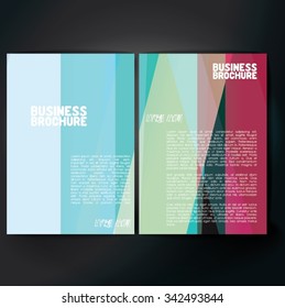Vector brochure template design, A4 size with colorful polygonal pattern. Professional business flyer template or corporate banner design, can be use for publishing, print and presentation. 