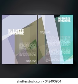 Vector brochure template design, A4 size with colorful polygonal pattern. Professional business flyer template or corporate banner design, can be use for publishing, print and presentation. 