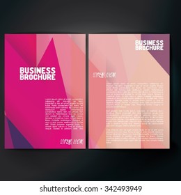 Vector brochure template design, A4 size with colorful polygonal pattern. Professional business flyer template or corporate banner design, can be use for publishing, print and presentation. 