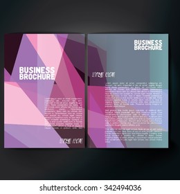 Vector brochure template design, A4 size with colorful polygonal pattern. Professional business flyer template or corporate banner design, can be use for publishing, print and presentation. 