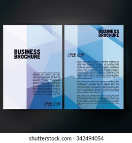 Vector brochure template design, A4 size with colorful polygonal pattern. Professional business flyer template or corporate banner design, can be use for publishing, print and presentation. 