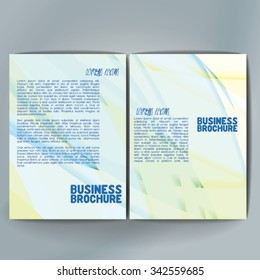 Vector brochure template design, A4 size with colorful wavy polygonal pattern. Professional business flyer template or corporate banner design, can be use for publishing, print and presentation. 