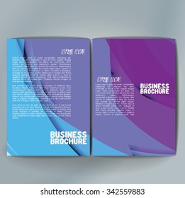 Vector brochure template design, A4 size with colorful wavy polygonal pattern. Professional business flyer template or corporate banner design, can be use for publishing, print and presentation. 