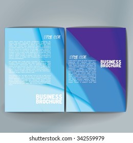 Vector brochure template design, A4 size with colorful wavy polygonal pattern. Professional business flyer template or corporate banner design, can be use for publishing, print and presentation. 