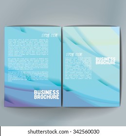 Vector brochure template design, A4 size with colorful wavy polygonal pattern. Professional business flyer template or corporate banner design, can be use for publishing, print and presentation. 