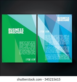 Vector brochure template design, A4 size with colorful polygonal pattern. Professional business flyer template or corporate banner design, can be use for publishing, print and presentation. 