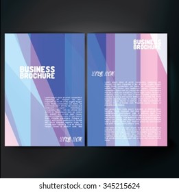 Vector brochure template design, A4 size with colorful polygonal pattern. Professional business flyer template or corporate banner design, can be use for publishing, print and presentation. 