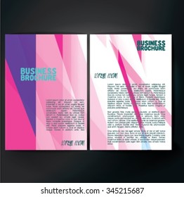 Vector brochure template design, A4 size with colorful polygonal pattern. Professional business flyer template or corporate banner design, can be use for publishing, print and presentation. 