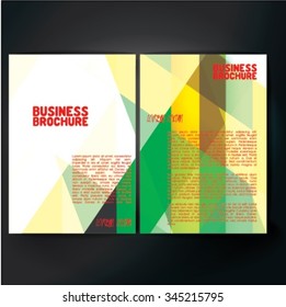 Vector brochure template design, A4 size with colorful polygonal pattern. Professional business flyer template or corporate banner design, can be use for publishing, print and presentation. 