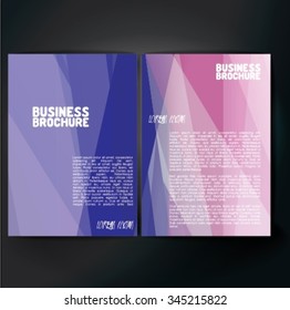 Vector brochure template design, A4 size with colorful polygonal pattern. Professional business flyer template or corporate banner design, can be use for publishing, print and presentation. 