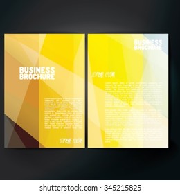 Vector brochure template design, A4 size with colorful polygonal pattern. Professional business flyer template or corporate banner design, can be use for publishing, print and presentation. 