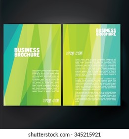 Vector brochure template design, A4 size with colorful polygonal pattern. Professional business flyer template or corporate banner design, can be use for publishing, print and presentation. 