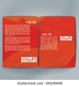 Vector brochure template design, A4 size with colorful wavy polygonal pattern. Professional business flyer template or corporate banner design, can be use for publishing, print and presentation. 