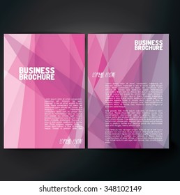 Vector brochure template design, A4 size with colorful polygonal pattern. Professional business flyer template or corporate banner design, can be use for publishing, print and presentation. 