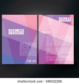 Vector brochure template design, A4 size with colorful polygonal pattern. Professional business flyer template or corporate banner design, can be use for publishing, print and presentation. 
