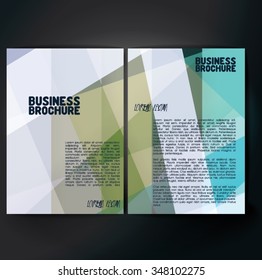 Vector brochure template design, A4 size with colorful polygonal pattern. Professional business flyer template or corporate banner design, can be use for publishing, print and presentation. 