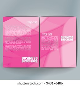 Vector brochure template design, A4 size with colorful wavy polygonal pattern. Professional business flyer template or corporate banner design, can be use for publishing, print and presentation. 