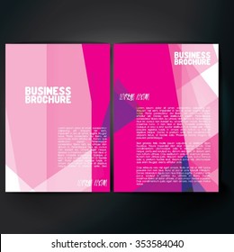 Vector brochure template design, A4 size with colorful polygonal pattern. Professional business flyer template or corporate banner design, can be use for publishing, print and presentation. 