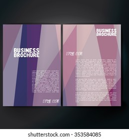 Vector brochure template design, A4 size with colorful polygonal pattern. Professional business flyer template or corporate banner design, can be use for publishing, print and presentation. 
