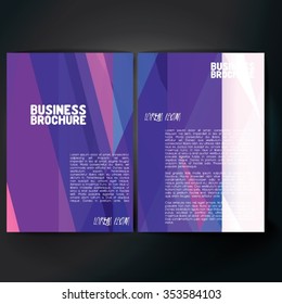 Vector brochure template design, A4 size with colorful polygonal pattern. Professional business flyer template or corporate banner design, can be use for publishing, print and presentation. 
