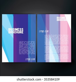 Vector brochure template design, A4 size with colorful polygonal pattern. Professional business flyer template or corporate banner design, can be use for publishing, print and presentation. 