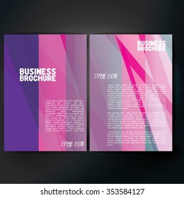 Vector brochure template design, A4 size with colorful polygonal pattern. Professional business flyer template or corporate banner design, can be use for publishing, print and presentation. 