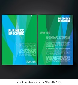 Vector brochure template design, A4 size with colorful polygonal pattern. Professional business flyer template or corporate banner design, can be use for publishing, print and presentation. 