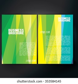 Vector brochure template design, A4 size with colorful polygonal pattern. Professional business flyer template or corporate banner design, can be use for publishing, print and presentation. 