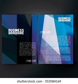 Vector brochure template design, A4 size with colorful polygonal pattern. Professional business flyer template or corporate banner design, can be use for publishing, print and presentation. 